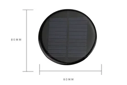 Epoxy solar panel  DIY Solar Power LED Light Baby Toy 80mm x 80mm 6V mini circle 0.6W Polycrystalline silicon solar cell module