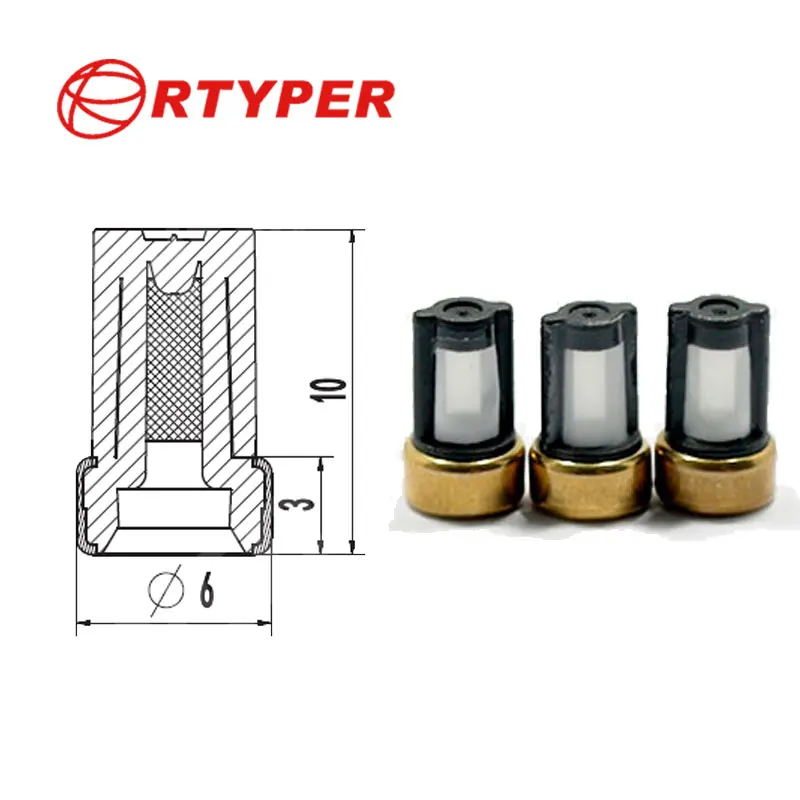 

10 шт. микрокорзина для топливной форсунки, фильтр, подходит для ASNU02 6*3*10 мм 11006