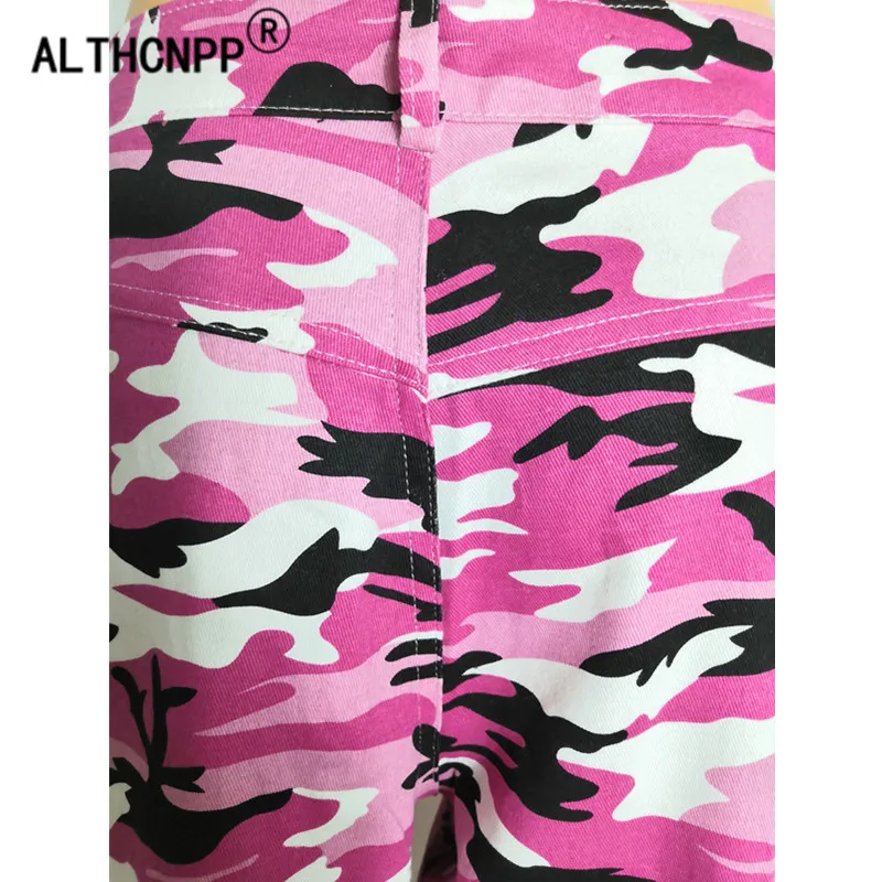 2021 Streetwear Camouflage Pants Hip Hop Cargo Pants Women High Waist Sweatpants Boyfriend Trousers Camo Pants  Pantalon Femme