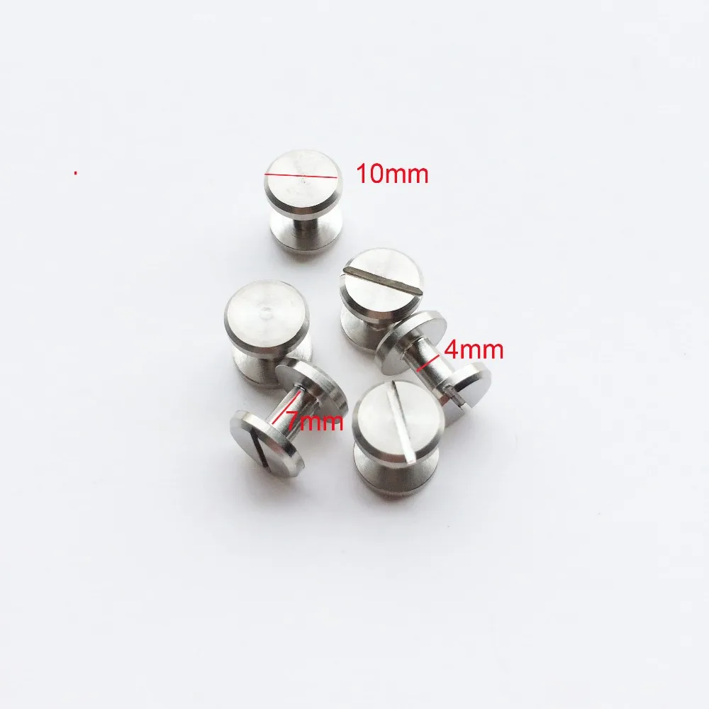 2pcs belt buckle patch repair Stainless steel screw belt screw diy leather craft making rusty proof metal screw 10x4x7mm