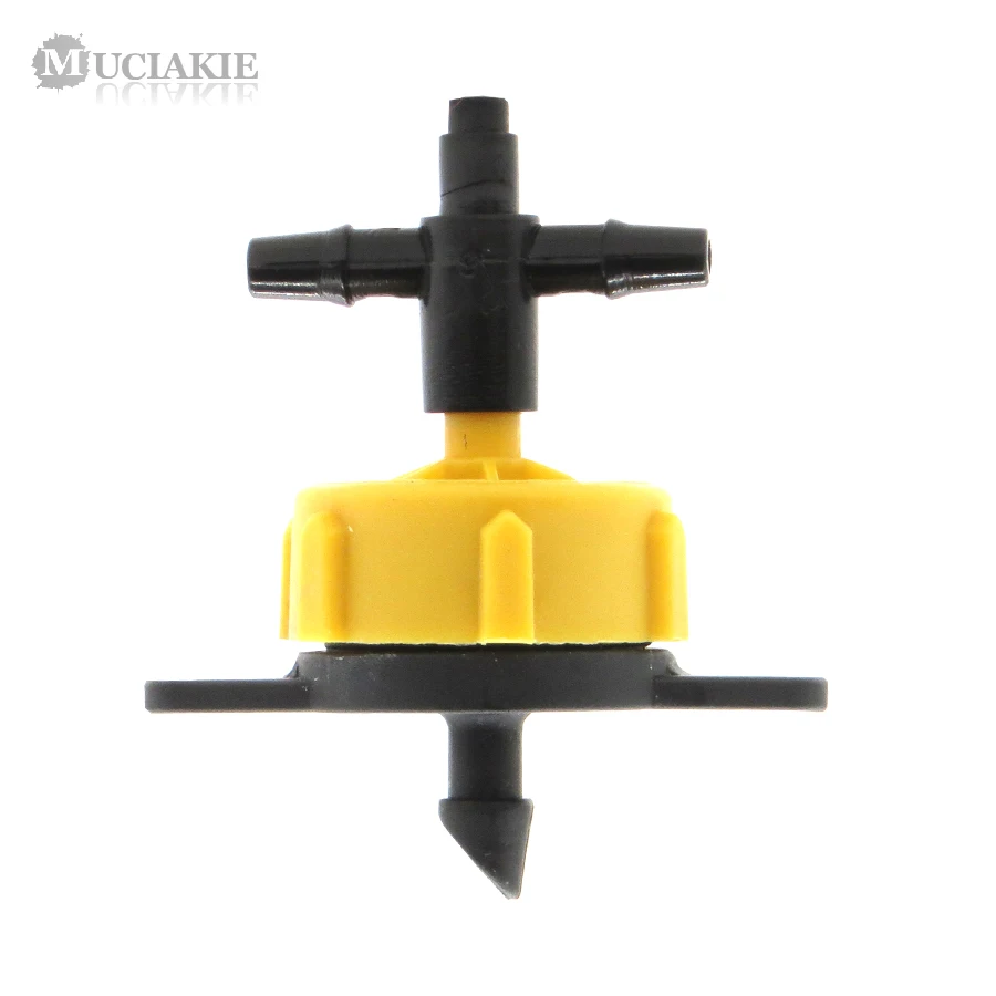 

MUCIAKIE 10 SETS 2L Flow Pressure Compensating Dripper w/ Barb Tee Connecter for Inner Dia 3mm Hose Water Diverter Arrow Fitting