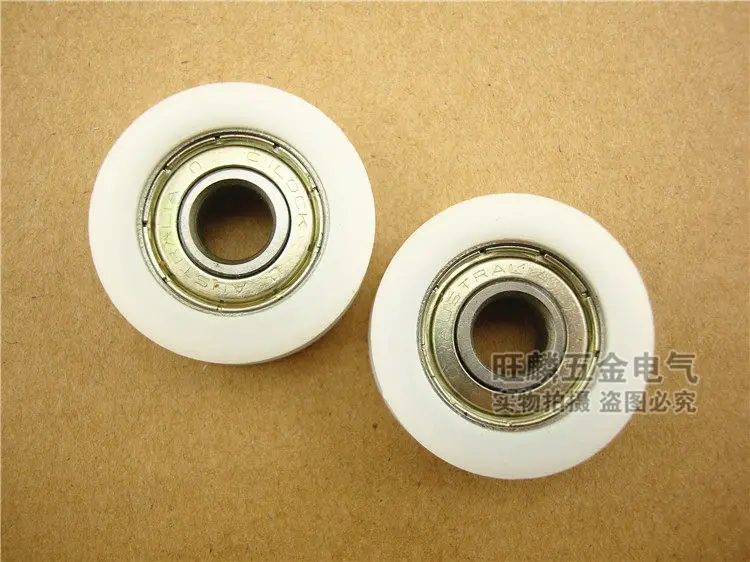 

high quality polyformaldehyde POM coated ball bearings 608zz embedded bearing +U groove Total Diamater: 8*30*9mm