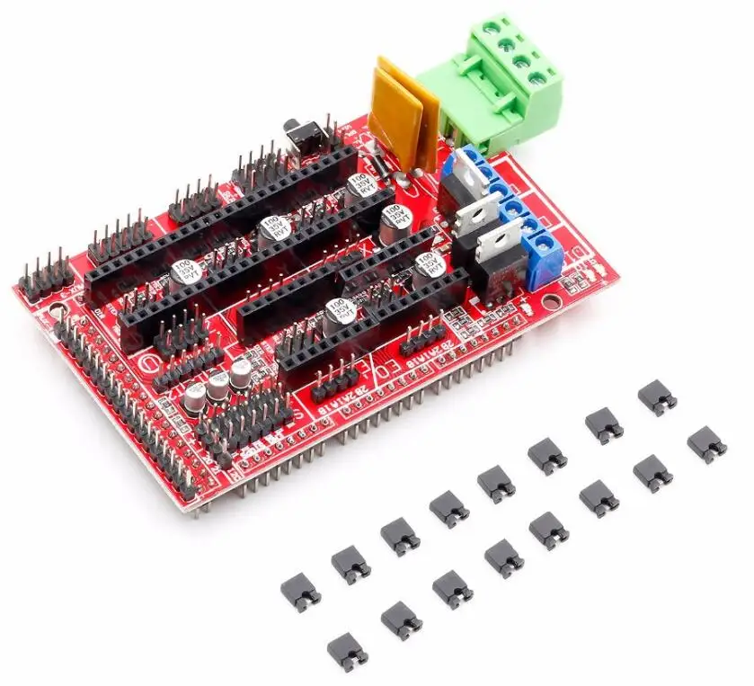 RAMPS 1.4 Control Board Panel Part Motherboard 3D Printers Parts Shield Red Black Controls Ramps1.4 Boards Accessories