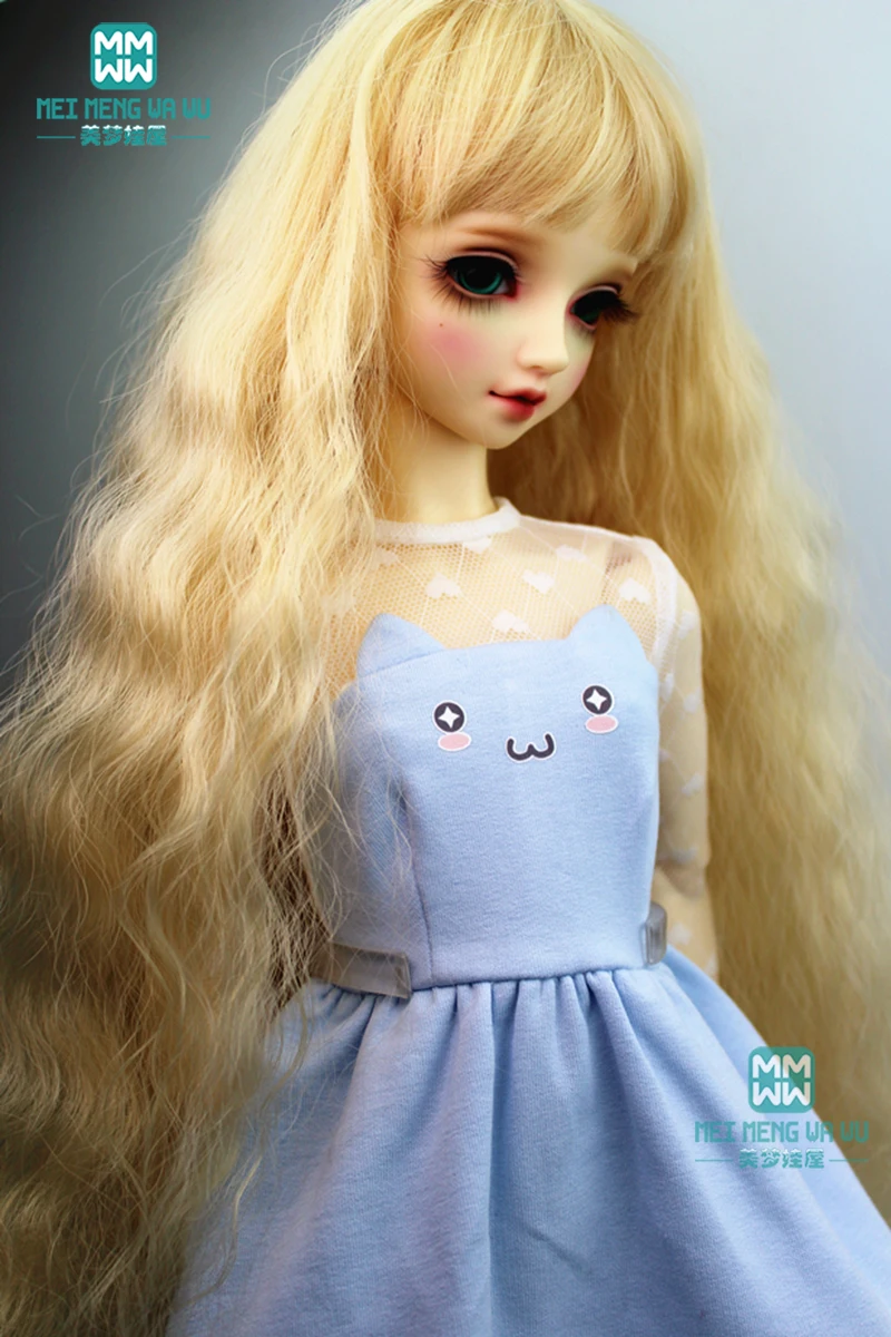 accessories for doll fit 58cm--63cm 1/3 BJD DD SD doll clothes fashion cat dress pink, blue, black