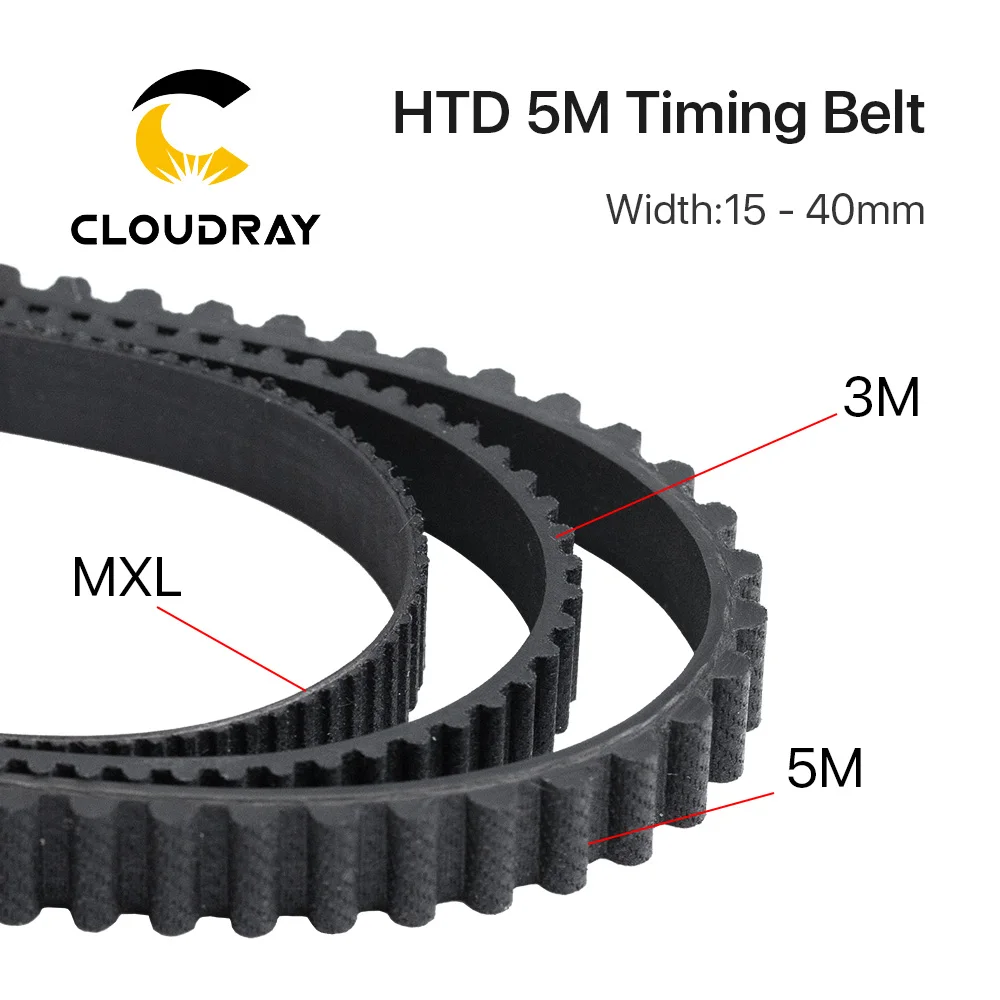 Cloudray HTD-5M Open Belt 5M Timing Belt 5M-15 20 25 30mm Polyurethane for CO2 Laser Engraving Cutting Machine