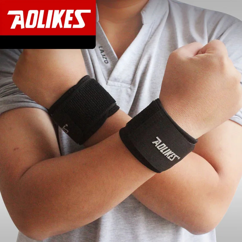 AOLIKES 1PCS Wrist Support Wrap Bracer Wristband Protector Gym Fitness Tennis Sport Wrist Bracelet Bandage Carpal Tunnel Support