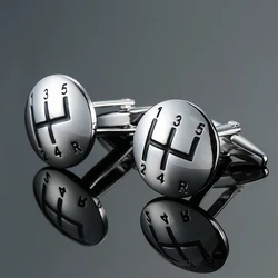 DY New high quality brass material luxury car manual gear Cufflinks fashion Men's French shirt Cufflink Wholesale of spot goods