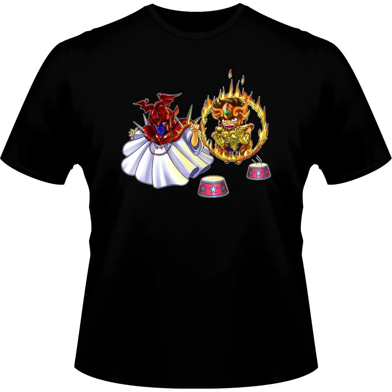 Men Clothes O-Neck Style Tops Tees Camiseta Manga -Happy Birthday Celebration / Los Knights Of The Zodiac Design T Shirts