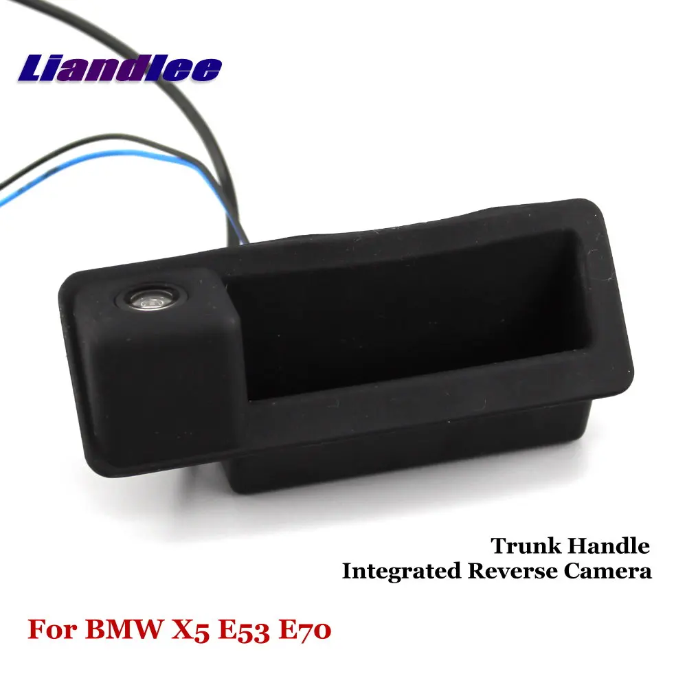 For BMW X5 E53 E70 Car Trunk Handle Rearview Camera ReverseParking Back Accessories Integrated Dash Cam HD CCD RCA NTSC