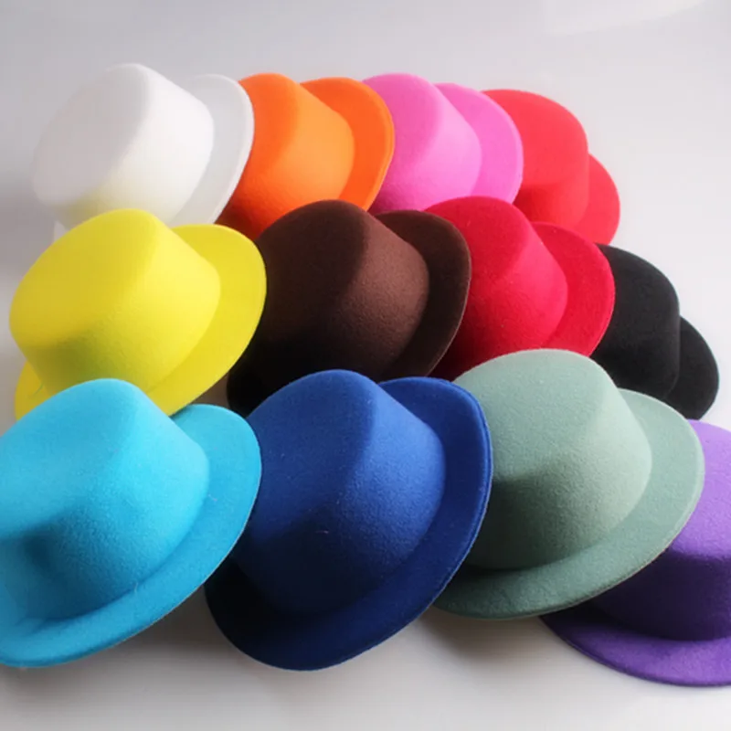 12Color 17Cm Fascinator Hats DIY Millinery Hair Accessories Top Fascinator Hats Cute Top Hats for Occasion Nice Wedding Headwear