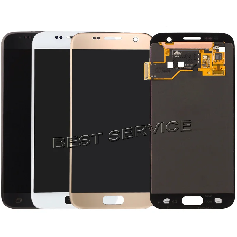 Super Amoled For Samsung for GALAXY S7 G930F SM-G930F G9300 G930 LCD Display Touch Screen Digitizer assembly frame or no frame