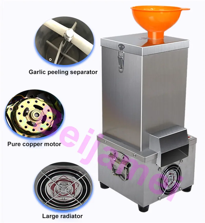 BEIJAMEI New Arrival 24kg/h Stainless Steel 180w Commercial Garlic Peeling Machine Electric Garlic Peeler Price