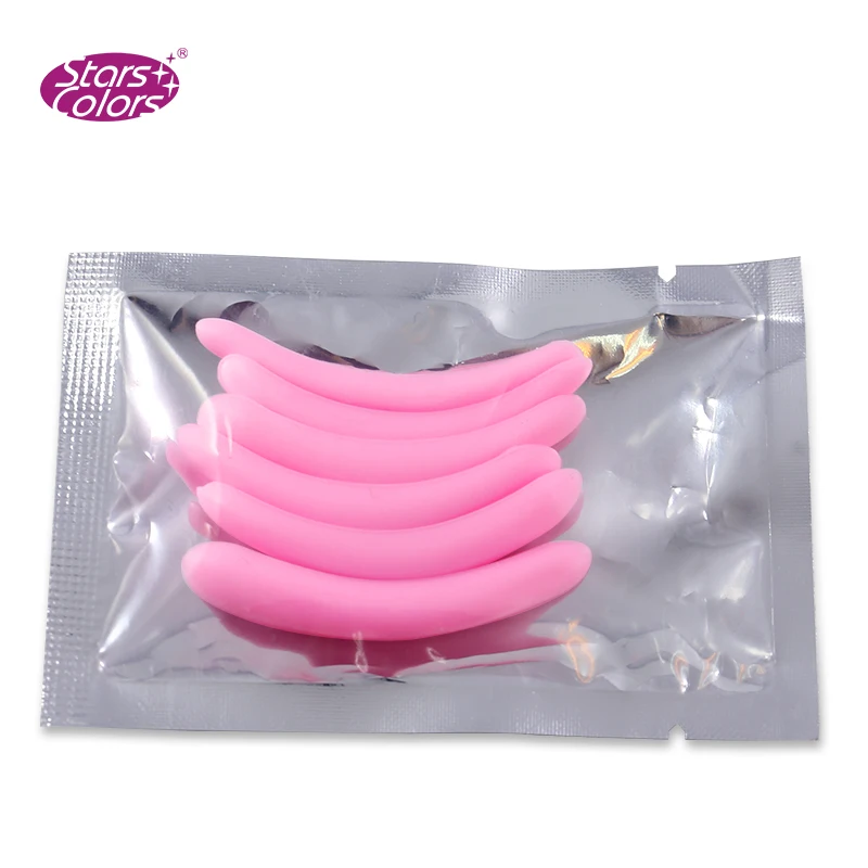 Eyelash Lift Rods Reusable Silicone Lash Perm Pads Pink Plastic S M L 3 Sizes Per Bag