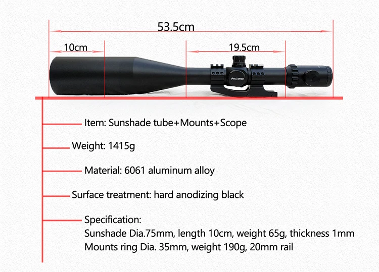 Visionking 4-48x65 ED Plus Rifle Scope Special Reticle Military