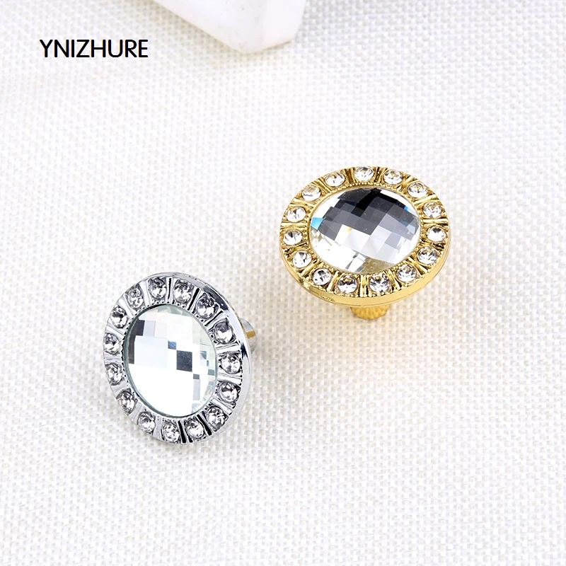 10pcs 30mm Diamond Shape Crystal Glass Alloy Door Drawer Cabinet Wardrobe Pull Handle Knobs Drop Worldwide Store With Screw