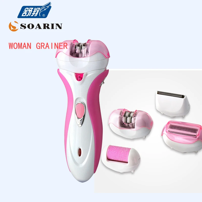 KEMEI Epilator Women Four in one Pink or Purple Electric Shaver Rechargeable Women Epilator Hair Removal   Foot Care Tool Razor