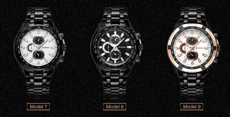 2022CURREN Top Marke Quarzuhr Männer Wasserdichte Sport Military Armbanduhr Männer Business Edelstahl Männliche Uhr Reloj Hombre – Detail 4