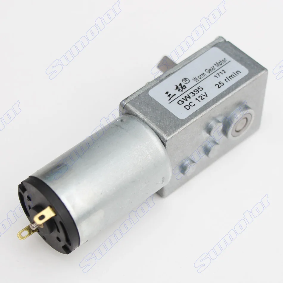 GW395 DC 6V 12V small micro Worm gear motor Low speed High torque gear box Reversible Electric engine Robot Lock