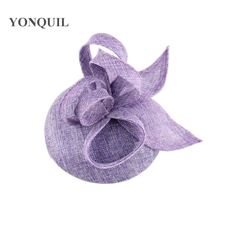 Lila Nachahmung Sinamay Fascinator Kopf bedeckung für Kentucky Derby Kirche Hochzeits feier Rennen Frauen Braut ereignis Anlass Hut – Detail 17