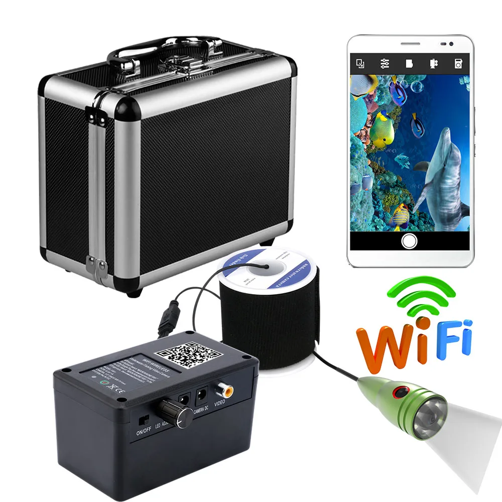 

HD Wifi Wireless 50M 30M 20M Underwater Fishing Camera Video Recording For IOS Android APP Supports Video Record and Take Photo