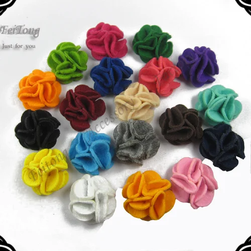 

Free shipping!50pcs/lot 4CM New felt flowers Non-woven flower can order mixed color