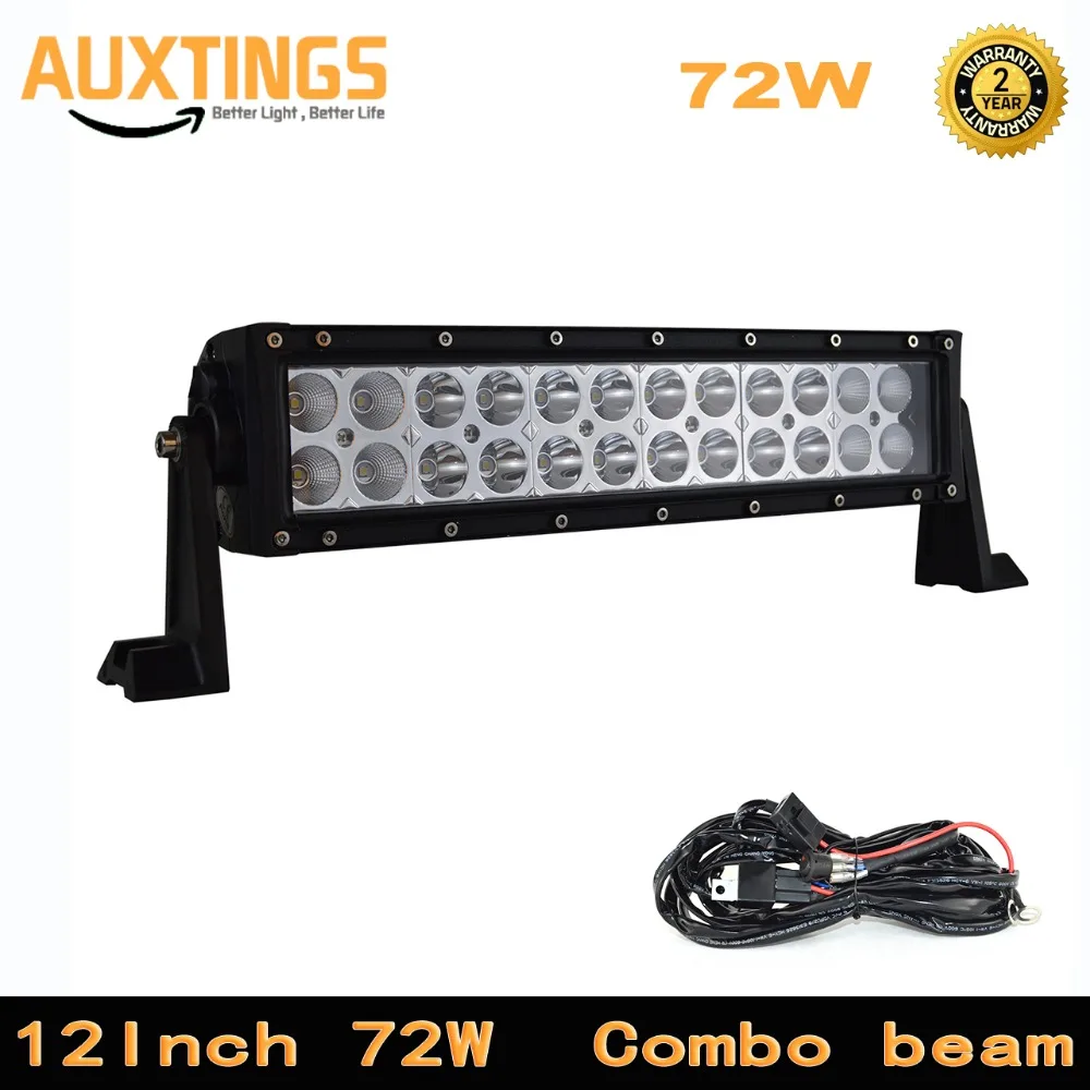 

12 inch 5700LM Waterproof 72W LED Light Bar offroad Truck Trailer 4x4 4WD SUV ATV Off Road Car worklight Lamp combo Beam