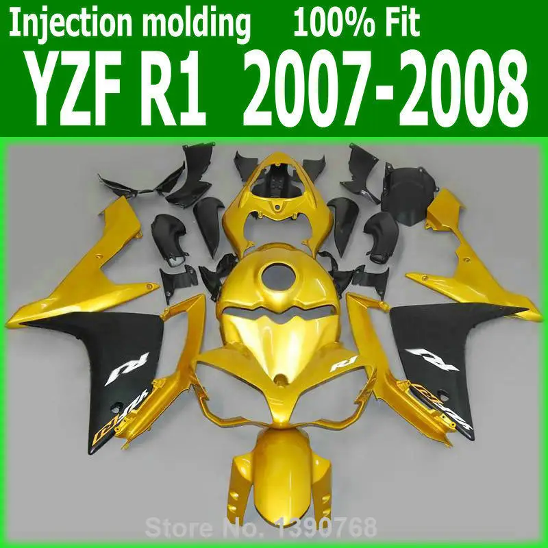 Gold fairing kit For YAMAHA YZF R1 07 08 ( Glod ) 2007 2008 Fairings TL83