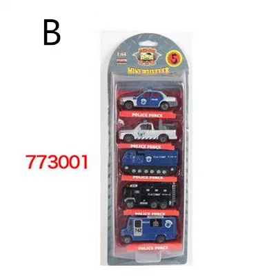 1: 64 diecast alloy toy car model metal barrowload open the door  5 PCS/set kids toys Christmas gifts