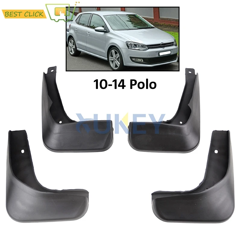 Set Mud Flaps For VW Polo Mk5 6R 2010-2014 Mudflaps Splash Guards Front Rear Mud Flap Mudguards Fender 2011 2012 2013