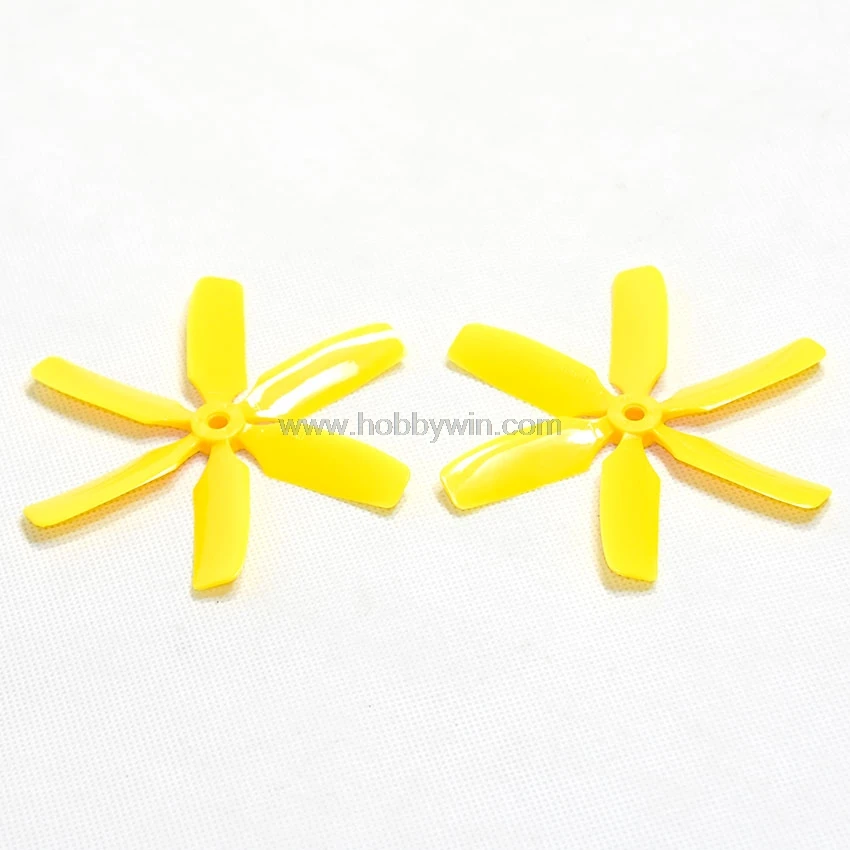 6 blades 4x4 Propeller Yellow 5 pairs CCW & CW RC FPV Drone Multirotor blade