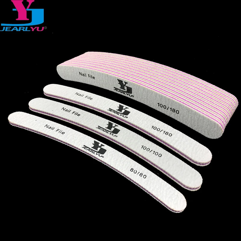 10 pcs Brand Nails Accessoires Lime A Ongle Professionel Nail File 80/100/180 Limas Acrylic Nail Kit Unha De Gel Polish Tool