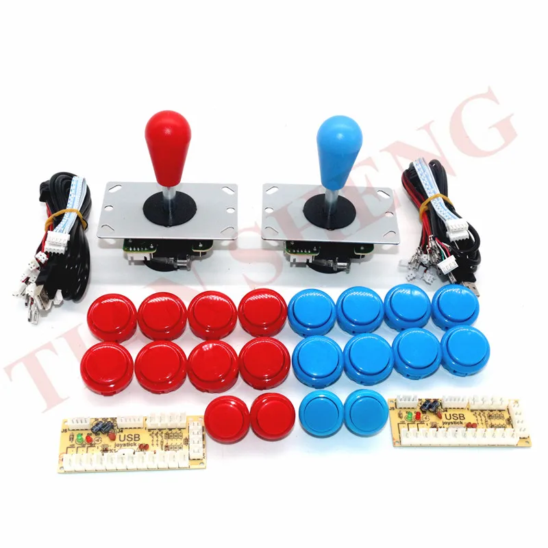 Arcade Joystick DIY Kit Zero Delay Arcade DIY Kit USB Encoder To PC Arcade Sanwa Joystick+Sanwa Push Button For Arcade Mame