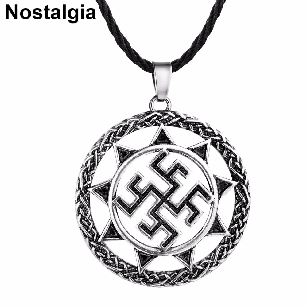 Nostalgia Dukhobor Amulet Pendant Slavic Necklace Wheel Protection Ancient Symbol Talisman Pagan Jewelry For Men Women