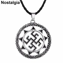 Nostalgia Dukhobor Amulet Pendant Slavic Necklace Wheel Protection Ancient Symbol Talisman Pagan Jewelry For Men Women