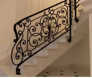 Hench 100% handmade forged custom designs iron stair railing