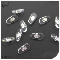 Lymouko 10 Pairs/Lot PVC Glasses Anti Slip Aluminum Conductor Insert Nose Pads Comfortable Silicone Silver Golden Nose Pad