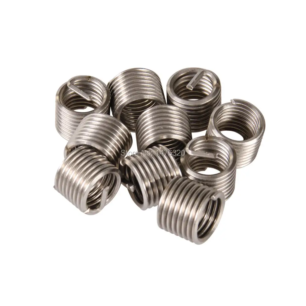 M12 x 1.25 10PCS Stainless Steel Thread Repair Helical Coil Wire Inserts Set For Car Motorcycle Helicoil AT2059G1