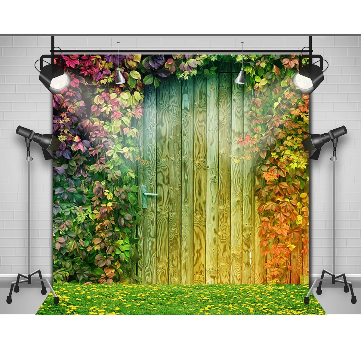 Allenjoy Photographic background Lawn flower vine door newborn lovely princess baby shower  new design  interesting