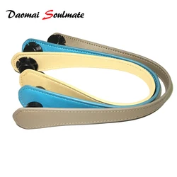 NEW Long Size 77cm 1 pair of Colorful flat Faux Leather handles For O Bag Manici Silicon Bag Obag Women's Bags