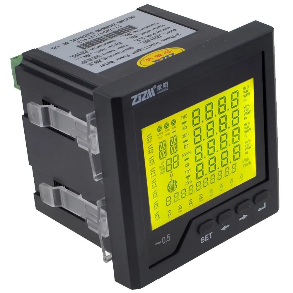 Multifunction Intelligent Digital LCD Display Three-phase Network Power Meter Ammeter with RS485 Communication Function