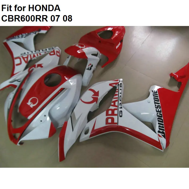 Hot sale fairings for Honda CBR 600 RR 2007 2008 white red fairing kit CBR600RR 07 08 5I03