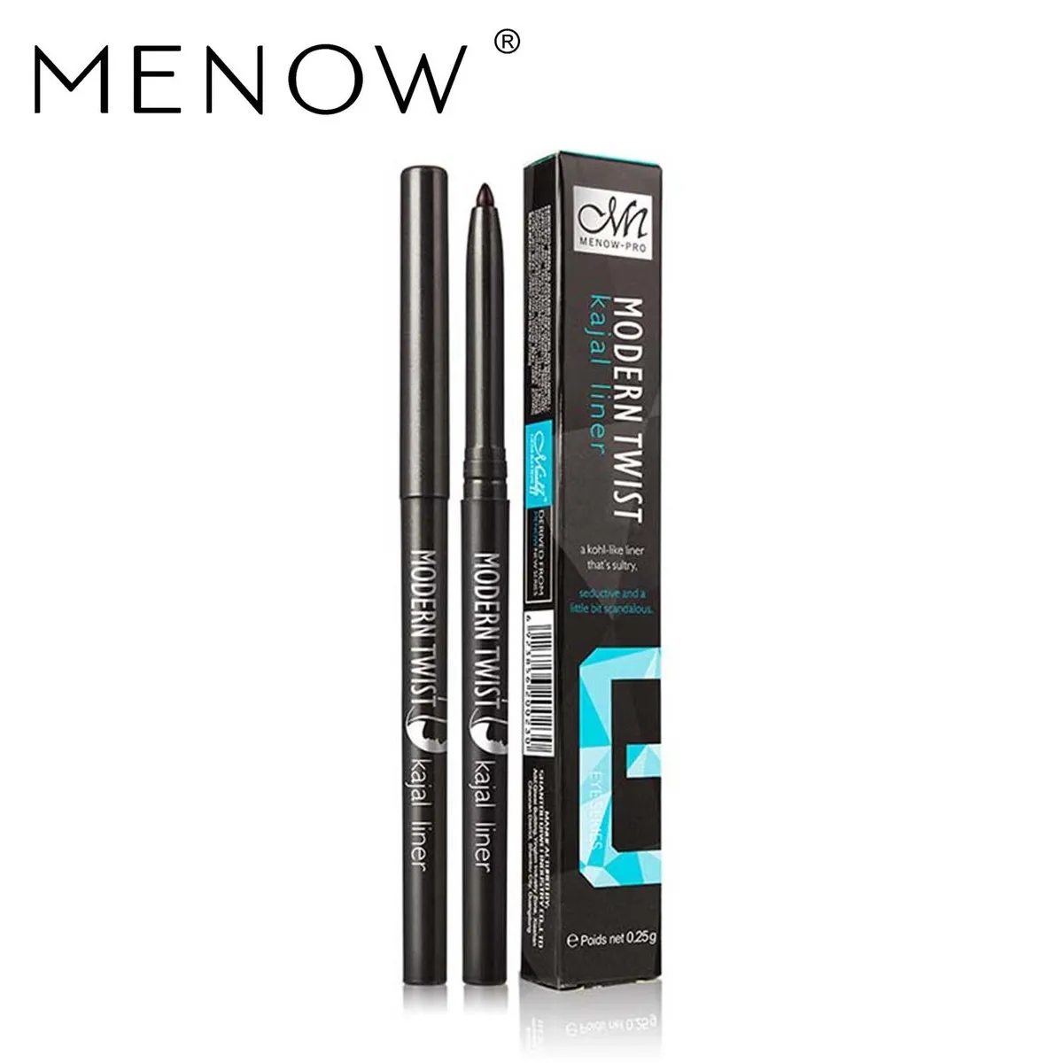 

by DHL 200Pcs/Lot Menow Brand Makeup Eyeliner Fast/Quick Dry Twisted Natural Kajal Pencil Long-lasting Easy to Wear Eyeliner