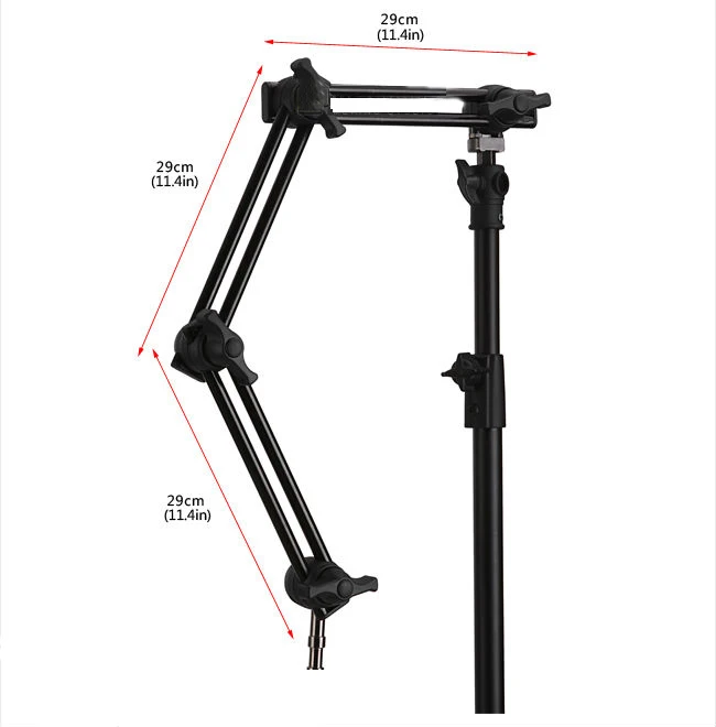 3 Section Adjustable Double Articulated Arm 5/8