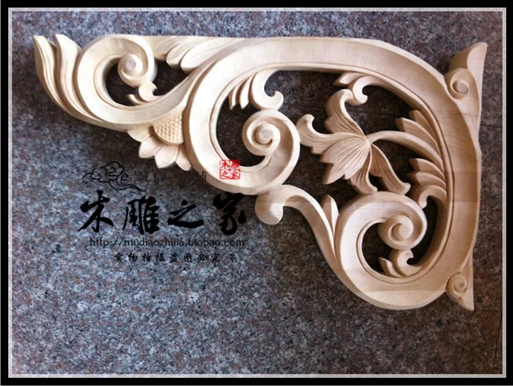 Dongyang woodcarving handmade European foreign flower ancient architecture component bracket corbel beam pad home entrance wood