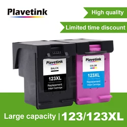 Plavetink-cartucho de tinta recargado, para impresora HP 123, 123XL, Deskjet 1110, 1111, 1112, 2130, 2132, 2133, 2134, 3630, 3632, 3637, 3638