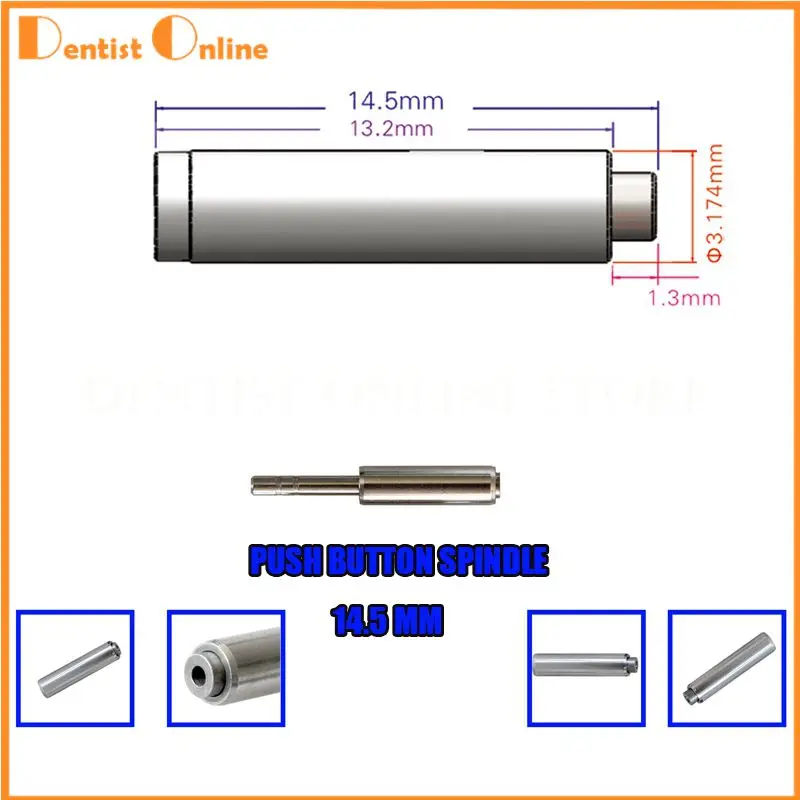 3pcs 14.5mm Dental Spindle for High Speed Handpiece Cartridge Rotor