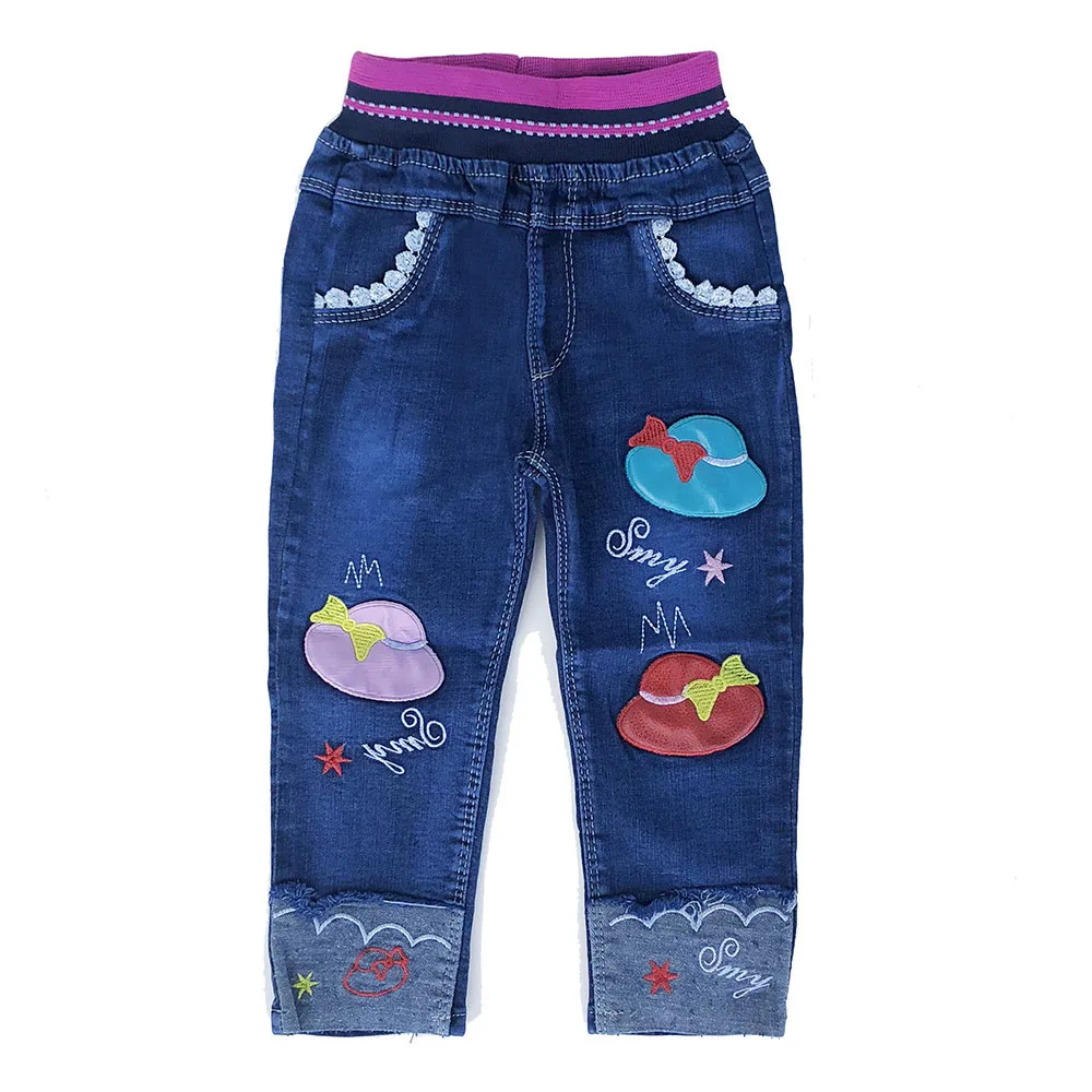 1-12Years Spring Autumn Little Girls Jeans Denim Pants Trousers for Girl