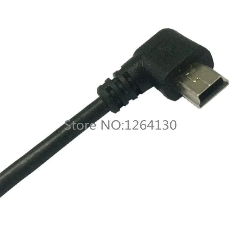 Mini USB B Type 5pin Male Left Angled 90 Degree to USB 2.0 Male Data Cable 25cm