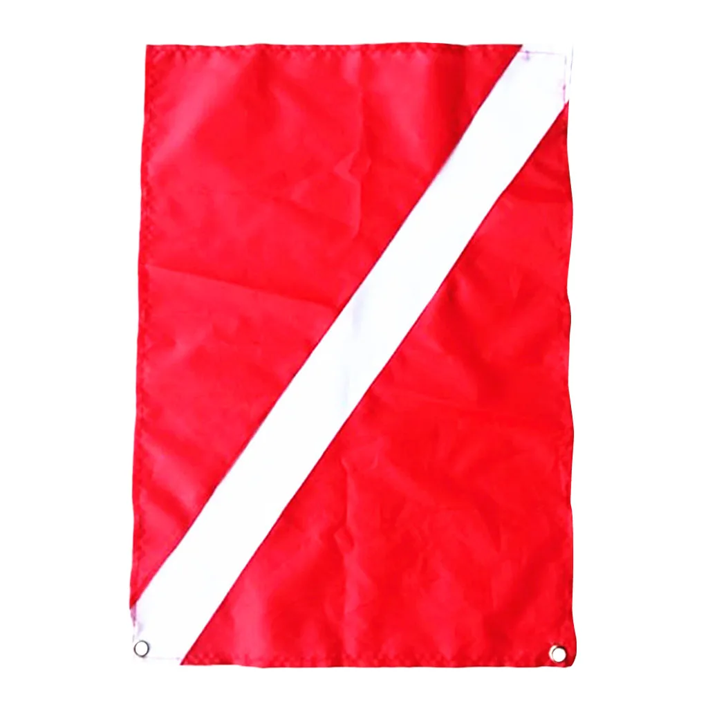 Diver Down Flag Kayak Boat Signal Flag for Safety Underwater Scuba Diving Spearfishing Polyester Taffeta Bright red&white colors