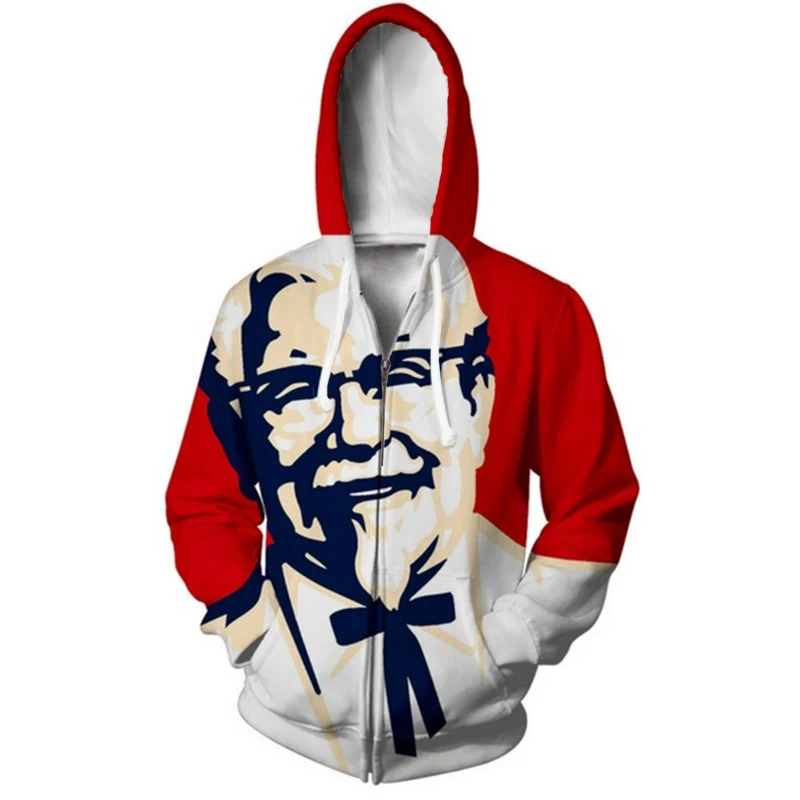 

Drop Shipping KFC 3D Printed Sweatshirt For Women Men Hoodies/Zipper Hoodie